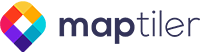 MapTiler company logo with colorful diamond icon